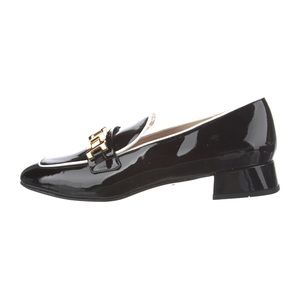 PRADA PATENT LEATHER PRINTED PUMPS